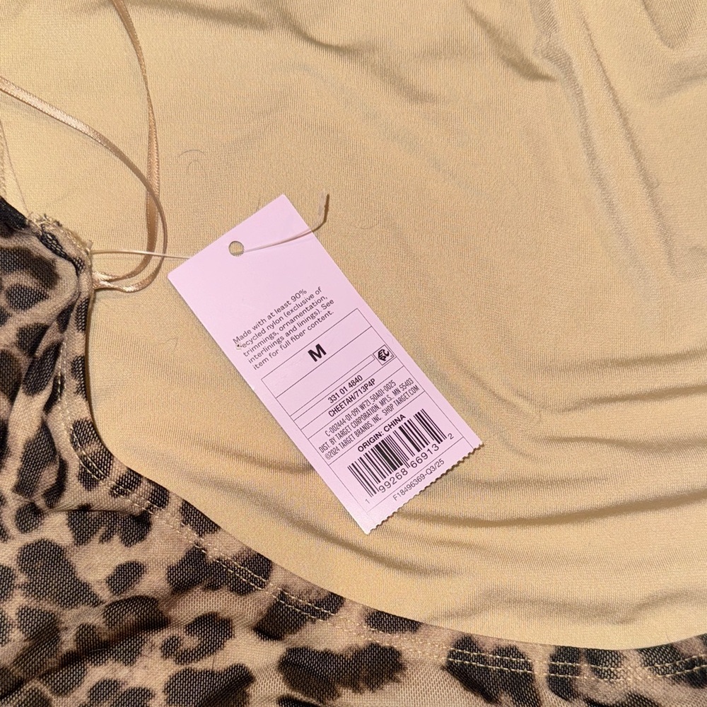 Wild Fable Leopard Print Halter Top Medium - Picture 3 of 4